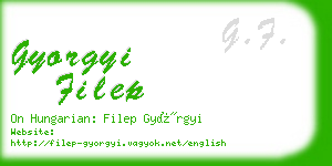 gyorgyi filep business card